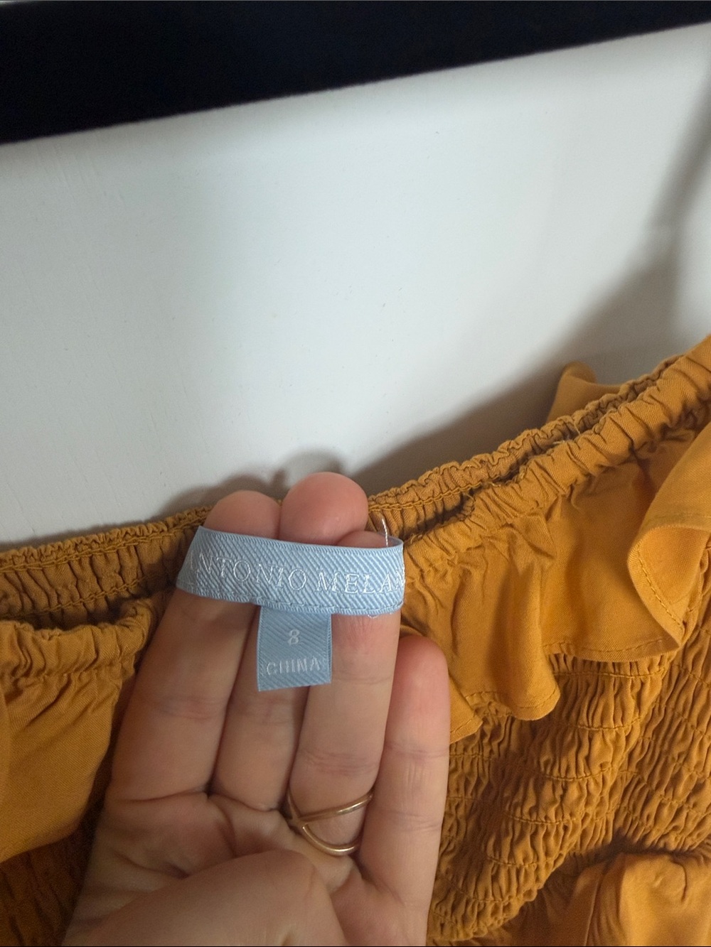 ANTONIO MELANI Mustard Midi Dress - Picture 3 of 5